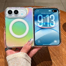 For iPhone Duo Gradient Colour MagSafe Airbag Full Coverage Phone Case