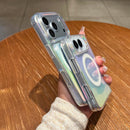 For iPhone Duo Gradient Colour MagSafe Airbag Full Coverage Phone Case