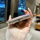 For iPhone Duo Axial Magnetic Shell Pattern Phone Case with 360 Holder