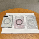 For iPhone Duo Axial Magnetic Shell Pattern Phone Case with 360 Holder