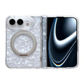 For iPhone Duo Axial Magnetic Shell Pattern Phone Case with 360 Holder