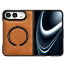 Textured Magnetic Magsafe PU Phone Case, For iPhone Duo