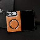 Textured Magnetic Magsafe PU Phone Case, For iPhone Duo