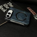 Textured Magnetic Magsafe PU Phone Case, For iPhone Duo