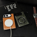 Textured Magnetic Magsafe PU Phone Case, For iPhone Duo