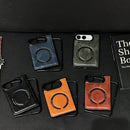 Textured Magnetic Magsafe PU Phone Case, For iPhone Duo