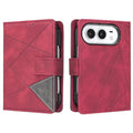 Magnetic Buckle Rhombus Texture Leather Phone Case, For iPhone Duo