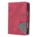 Magnetic Buckle Rhombus Texture Leather Phone Case, For iPhone Duo
