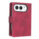 Magnetic Buckle Rhombus Texture Leather Phone Case, For iPhone Duo
