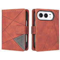 Magnetic Buckle Rhombus Texture Leather Phone Case, For iPhone Duo