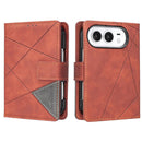 Magnetic Buckle Rhombus Texture Leather Phone Case, For iPhone Duo