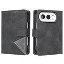 Magnetic Buckle Rhombus Texture Leather Phone Case, For iPhone Duo