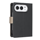 For iPhone Duo Flower Pattern RFID Leather Phone Case