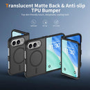 For iPhone Duo Frosted PC Hybrid TPU Magnetic Phone Case
