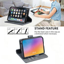 For iPhone Duo Solid Colour Textured RFID Vegan Leather Phone Case