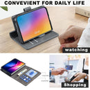 For iPhone Duo Solid Colour Textured RFID Vegan Leather Phone Case