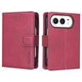 For iPhone Duo Solid Colour Textured RFID Vegan Leather Phone Case