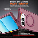 For iPhone Duo Armor-style Hinge Protection Magnetic Ring Holder Phone Case