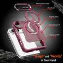 For iPhone Duo Armor-style Hinge Protection Magnetic Ring Holder Phone Case
