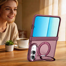 For iPhone Duo Armor-style Hinge Protection Magnetic Ring Holder Phone Case