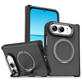 For iPhone Duo Armor-style Hinge Protection Magnetic Ring Holder Phone Case