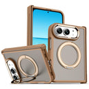 For iPhone Duo Armor-style Hinge Protection Magnetic Ring Holder Phone Case