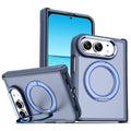 For iPhone Duo Armor-style Hinge Protection Magnetic Ring Holder Phone Case