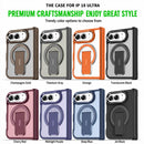 For iPhone Duo Invisible Fold Holder Magnetic Phone Case