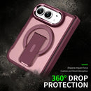 For iPhone Duo Invisible Fold Holder Magnetic Phone Case