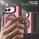For iPhone Duo Invisible Fold Holder Magnetic Phone Case