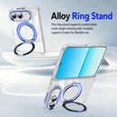For iPhone Duo Transparent Acrylic Magnetic Rotating Holder Phone Case