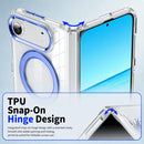 For iPhone Duo Transparent Acrylic Magnetic Rotating Holder Phone Case