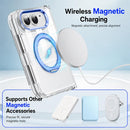 For iPhone Duo Transparent Acrylic Magnetic Rotating Holder Phone Case