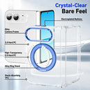 For iPhone Duo Transparent Acrylic Magnetic Rotating Holder Phone Case