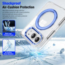 For iPhone Duo Transparent Acrylic Magnetic Rotating Holder Phone Case