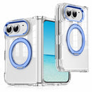 For iPhone Duo Transparent Acrylic Magnetic Rotating Holder Phone Case