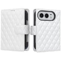 Diamond Lattice Wallet Flip Leather Phone Case, For iPhone Duo
