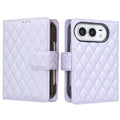Diamond Lattice Wallet Flip Leather Phone Case, For iPhone Duo