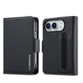 For iPhone Duo Textured PU Phone Case with Pen Slot
