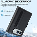 For iPhone Duo Textured PU Phone Case with Pen Slot