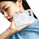 Crystal Acrylic Magnetic Integrated Hinge Phone Case, For iPhone Duo