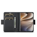 For iPhone Duo Carbon Fiber Leather Phone Case