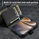 For iPhone Duo Carbon Fiber Leather Phone Case