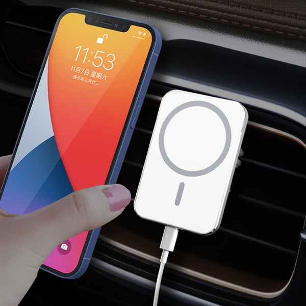 Magsafe Car Air Outlet Vent Mount Clamp Holder 15W Fast Charging Qi Magnetic Wireless Charger