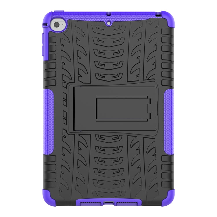 For iPad mini 5 2019 Tire Texture TPU+PC Shockproof Case with Stand