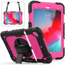 Shockproof Protective Case for iPad Mini 2019 / Mini 4, with Holder & Shoulder Strap & Hand Strap & Pen Slot