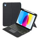 For iPad 11th 10th Gen Touch Backlight Split Type Bluetooth Keyboard Leather Case