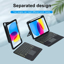 For iPad 11th 10th Gen Touch Backlight Split Type Bluetooth Keyboard Leather Case
