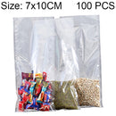 100 PCS Food Vacuum Packaging Transparent Plastic Bag Nylon Fresh-keeping Bag, Size: 25cm x 35cm, Size: 7cm x 10cm