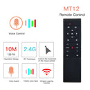 MT12 2.4G Air Mouse Remote Control with Fidelity Voice Input & IR Learning for PC & Android TV Box & Laptop & Projector, Without 6-axis Gyroscope